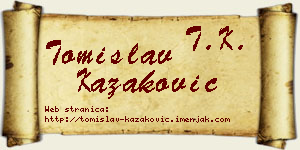 Tomislav Kazaković vizit kartica